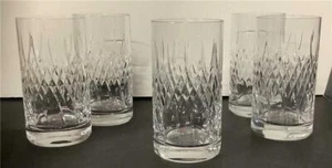 5 Rogaska Staccato cut Crystal Highball/Water drinking glasses tumblers signed - Picture 1 of 4