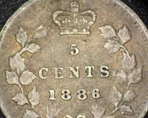 CANADA QUEEN VICTORIA 1886 SMALL 6 5 CENTS CH VF+ - Picture 1 of 3