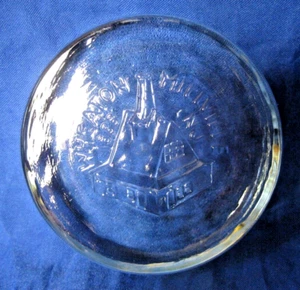 Briefbeschwerer Klarglas Weaton Millville, NJ Glasherstellungsanlage 3 1/2" - Bild 1 von 4