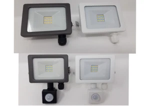 Slim LED Floodlight Outdoor Security Garden Light 10w 20w 30w 50w PIR Sensor - Picture 1 of 76