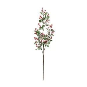 Frosted Künstlicher Winterbeeren- und Blattzweig 75 cm - Bild 1 von 2