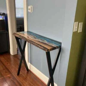 Console Table, Entry Way Table, Custom order, Epoxy resin table, Handmade Table - Picture 1 of 3