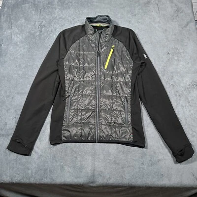 Smartwool Phd Jacket Mens Medium Gray Black Smartloft Puffer Hybrid Merino Gorp - Image 1 of 4