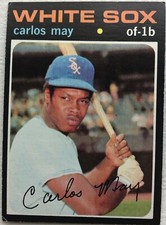 1971 Topps Baseball Card #243, Carlos May Chicago White Sox