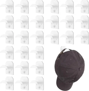 32 piezas Sombrero de béisbol Estante Montaje en pared Súper Fuerte Sombrero Estante Ganchos de exhibición para pared - Imagen 1 de 11