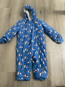 Baby Boden Snowsuit Age 18/24 Months Hedgehog Print Pramsuit Excellent Condition - Picture 1 of 6