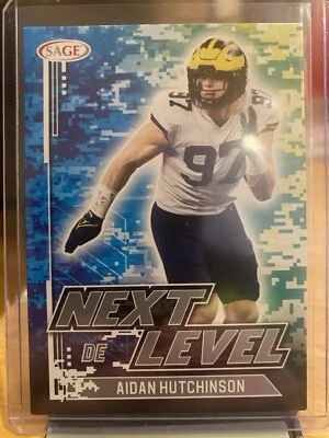 Aidan Hutchinson 2022 Sage Next Level Silver Detroit Lions Rookie RC Card #90 - Image 1 of 2