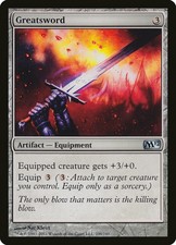 1x FOIL Greatsword M12 No209 MTG Magic 2012 NM/UNPLAY English UC card x1