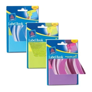 Avery Label Book Pad 1 x 3 & 2 x 3 Removable Labels 80Pk - Picture 1 of 5