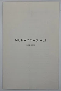 2016 MUHAMMAD ALI FUNERAL PROGRAM MEMORIAL SERVICE PHAMPLET 6/10/16 LOUISVILLE - Picture 1 of 4