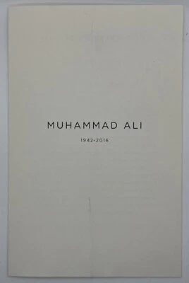 2016 MUHAMMAD ALI FUNERAL PROGRAM MEMORIAL SERVICE PHAMPLET 6/10/16 LOUISVILLE - Image 1 of 4