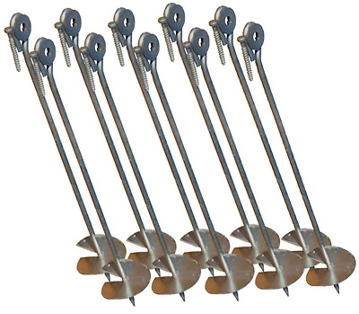 10 St. Bodenanker Spielturm Schaukel Anker Erdanker Schaukelanker Xtra lang 58cm - Bild 1 von 2