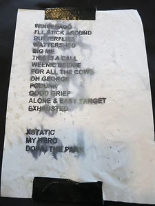 FOO FIGHTERS ORIGINAL USED SETLIST! EARLY TOUR SET LIST DAVE GROHL NIRVANA  - Picture 1 of 3