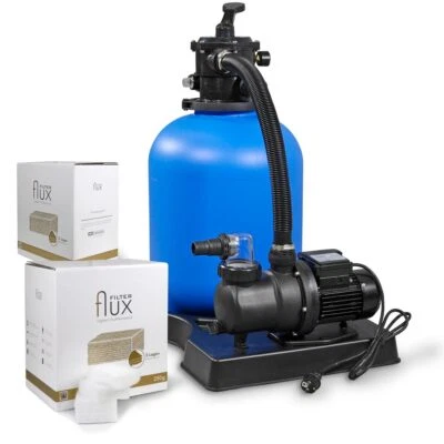 Filteranlage ECO 400 bis 35m³ Pool + Flux Filtermaterial Sandfilter Anlage 35 m³ - Bild 1 von 4