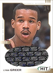 2002 SAGE HIT Autographs Gold #H14 Lynn Greer /250