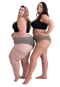 Sheer Luxury 15 Denier Plus Size XXXXL Wide Extra Large Tights Black Beige Tan - Picture 1 of 14