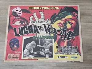 2016 Lucha Va Voom Halloween Poster Mexican Wrestling Burlesque Los Angeles - Picture 1 of 4