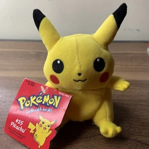 Pokemon Hasbro Plush - PIKACHU #25 (6 inch) Vintage Toy Stock  - Picture 1 of 7