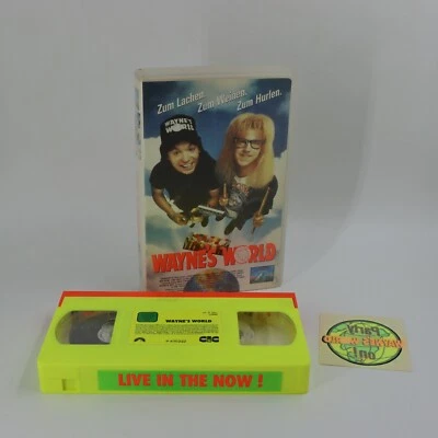 VHS - Wayne's World  mit flock-in Textil Patch Bügelbild #Neon Kassette - Bild 1 von 4