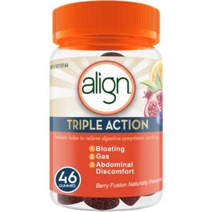 Align Triple Action Bloating Gas Abdominal Discomfort Berry Fusion 46 pcs NEW - Picture 1 of 1