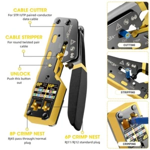 Crimpatrica ZoeRax Connettori RJ45 Cat6 Cat5 Con Lama - Attrezzi - Photo 1/7