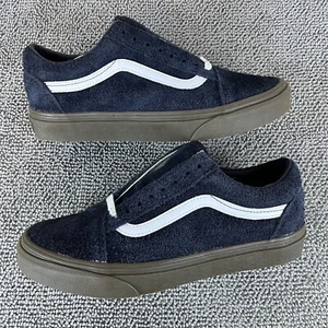 Vans Old Skool Peludo Gamuza Azul Marino Oscuro Goma Zapatos Tenis Para Hombre Talla 7 - Imagen 1 de 10