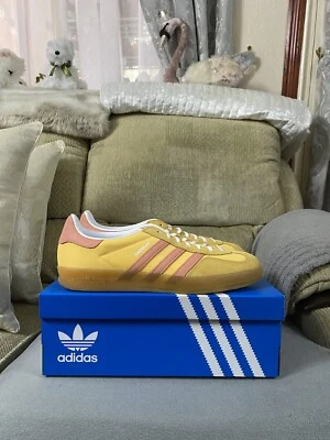 Adidas Originals Gazelle Indoor Semi Spark Wonder Clay Trainers BNIB Size 12.5uk - Image 1 of 4