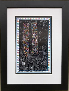 James Rizzi's "In Memory of Those Lost" CUSTOM FRAMED PopArt New NYC Twin Towers - Bild 1 von 3