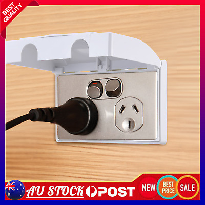 Double Socket Protector Electric Plug Cover Baby Safety Box Power Outlet Tool • 16.69$