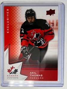 2020-21 UD Team Canada Juniors - Exclusives #34 - Hlinka - Akil Thomas /250