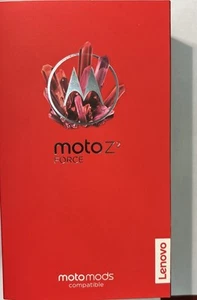 EMPTY Box Moto Z2 Force Phone Box, Red, Meet Your Phone Pamphlet - Photo 1 sur 11