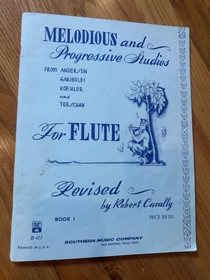 MELODIOUS AND PROGRESSIV STUDIES FOR FLAUTE BOOK 1 SOUTH MUSIC CO 1984 Foto 1 de 4