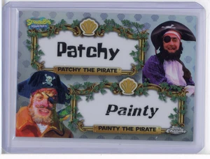 2025 Topps Chrome Spongebob Dual VIP Patchy The Pirate & Painty The Pirate - Bild 1 von 2
