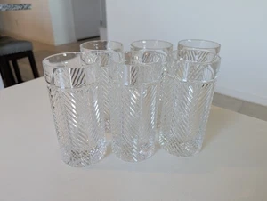 6er Set Ralph Lauren Kristall Fischgrätmuster 6,25" Longdrinkgläser schwer - Bild 1 von 6