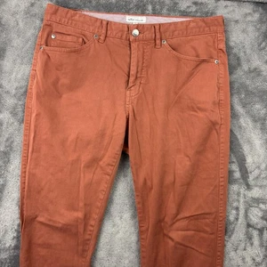 Peter Millar Ultimate Sateen Pants Mens 34 Rust Red Straight Leg Cotton Stretch - Picture 1 of 11