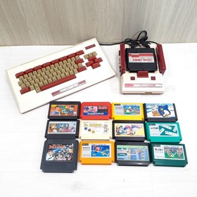 Nintendo Famicom console & Family Basic Keyyboard + 12 games tested Japan NTSC-J