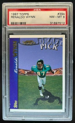 1997 Topps Renaldo Wynn Rookie RC #394 Jaguars PSA 8 - image 1 of 2