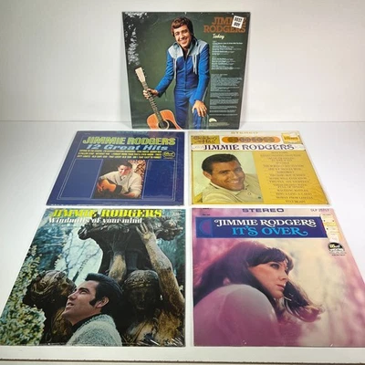 Jimmie Rodgers Great Hits, It's Over Country Folk Music Vinyl LP Lot 5x * NEW! - Image 1 of 4