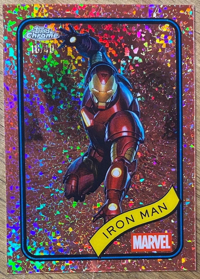 2025 Topps Chrome Marvel, Rose Gold /40 - Iron Man - Image 1 of 3