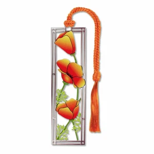California Poppy  -  Brass Bookmark  -  David Howell and Company. - Bild 1 von 2