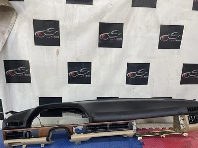 1990-1991 Mercedes Benz W126 Black Dash Assembly With Woodgrain Oem Tested Clean — 第 1/4 张图片