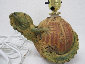 Mexican Pottery Lamp Iguana Lizard Figural - Picture 1 of 12