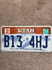 2011 Utah “Life Elevated ” License Plate - B13 4HJ - Nice!