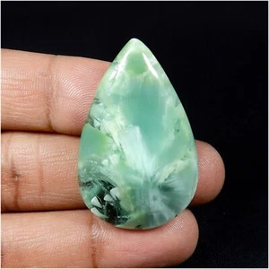Sky Blue Larimar Pattern Hemimorphite Cabochon Pear Loose Gemstone 57 Cts HM-02 - Picture 1 of 7