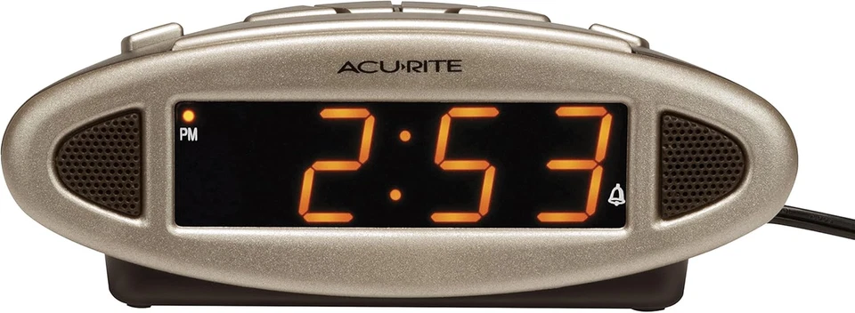 Acurite 13027A Intelli-Time Digital Alarm Clock Black