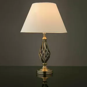 Retro Traditionell Tischlampenschirm Nachttisch Antik Messing Lampen Wohndeko - Bild 1 von 5
