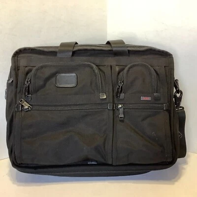 Tumi Alpha Expandable Briefcase Organizer Laptop Bag Black 26160DH 17" x 13" - Image 1 of 4