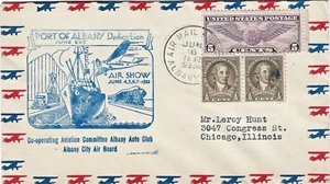 1932 Port of Albany Dedication & Air Show Air Mail Postal Cover (Blue Cachet) - Picture 1 of 2