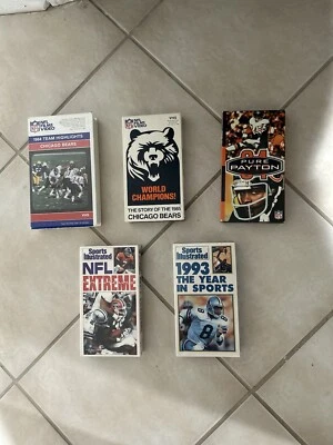 Vintage NFL and Chicago Bears VHS Tapes - Image 1 of 4
