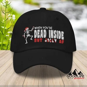 Gorra de béisbol When You're Dead Inside But Jolly AF vacaciones de Navidad sombrero de papá - Imagen 1 de 24